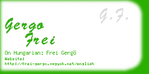gergo frei business card